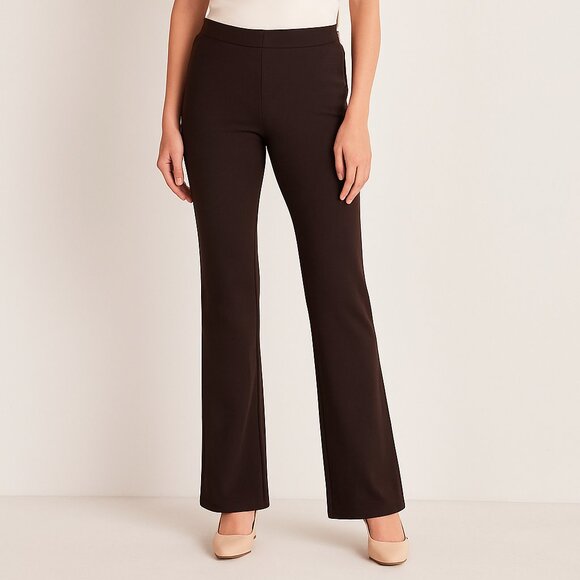#031 BLUE SKY | Chocolate Brown Bamboo Stretch Pants - Women's XL - Picture 1 of 5